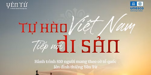 810 người mang lá cờ tổ quốc lên đỉnh thiêng Yên Tử