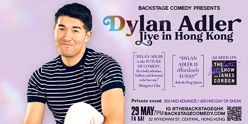 Backstage Comedy Presents Dylan Adler Live! at Fa Gai
