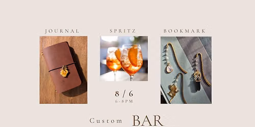 Custom Journal, Bookmark, and Spritz Bar 