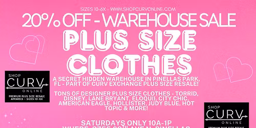 PLUS SIZE CLOTHING POP UP SALE - PINELLAS PARK, FL - 2 HOURS ONLY! SAT ONLY! SIZES 10-6X