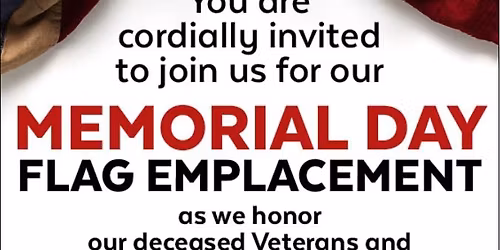 Memorial Day Flag Emplacement 2026