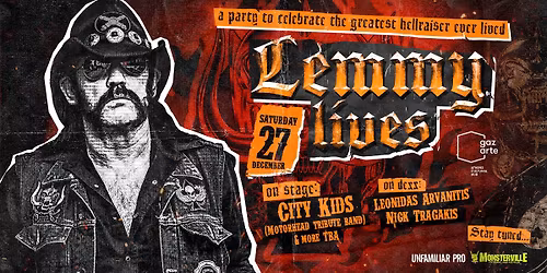 Sat 27 Dec  \/ Lemmy Lives Tribute Party & Live \/ Gazarte