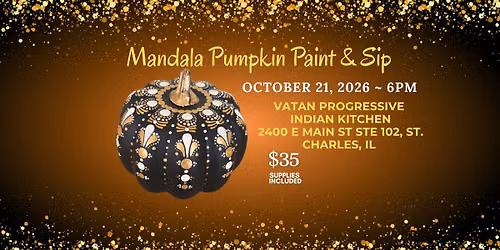 Mandala Pumpkin Paint & Sip - Vatan