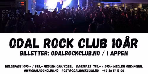 ODAL ROCK CLUB 10 \u00c5R!