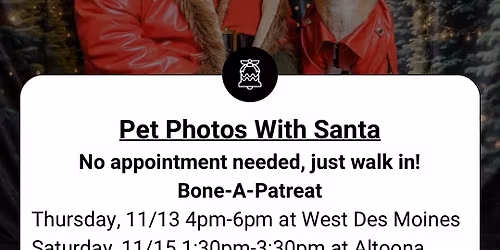 Pet Photos With Santa - West Des Moines