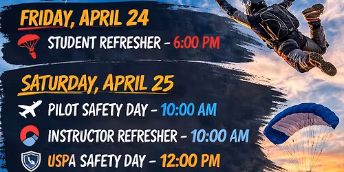 \ud83d\udea8 Safety Day is Coming to Skydive Fargo! \ud83d\udea8