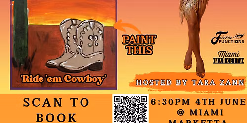 Drag Paint & Sip Miami Marketta - Ride 'em Cowboy