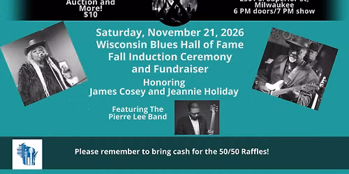 WI Blues Music Hall of Fame Fall Induction Ceremony and Fundraiser 