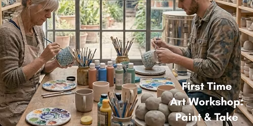First Time Art Workshop: Paint & Take Home a Mug