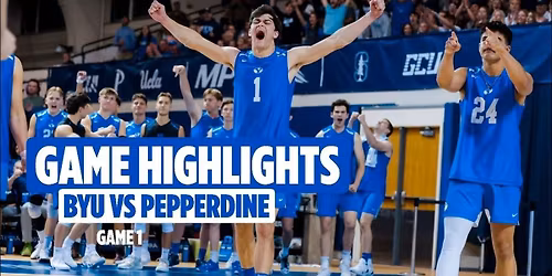 Parking Pepperdine Waves at BYU Cougars Mens Volleyball