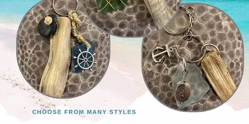 Coastal Treasures: Driftwood, Beach Glass & Stone Keychain Workshop
