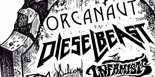 Dieselbeast, Orcanaut, The Infamists, Silvertongue Devil, Omnimorph @ Rubber Gloves