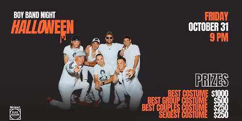 Boy Band Night Halloween at Impact Fuel Room
