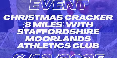 JOIN US FOR THE CHRISTMAS CRACKER WITH STAFFORDSHIRE MOORLANDS ATHLETICS CLUB