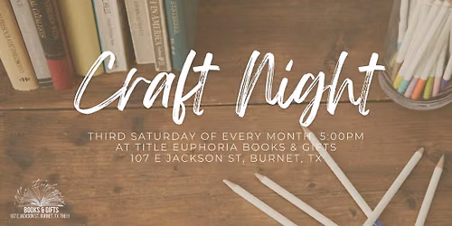 Bookish Craft Night at Title Euphoria