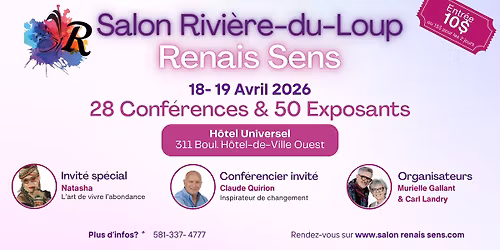 Salon Renais Sens Rivi\u00e8re-du-Loup (Salon bien-\u00eatre) 