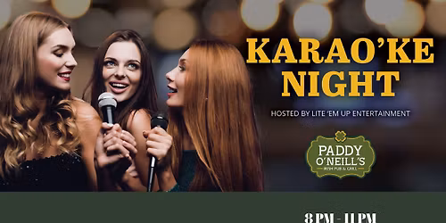 Karaoke Night at Paddy's!