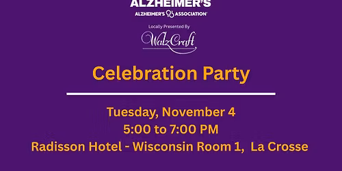 Walk to End Alzheimer's of La Crosse Celebration Party