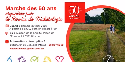 Marche des 50 ans, organis\u00e9e par le Service de Diab\u00e9tologie
