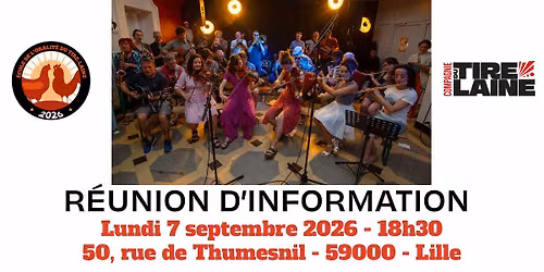 R\u00e9union d'information de l'Ecole de l'Oralit\u00e9 du Tire-Laine