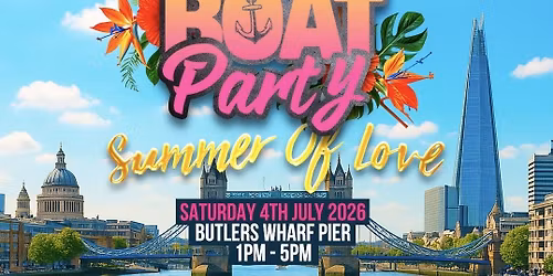 UK Garage Summer Boat Party