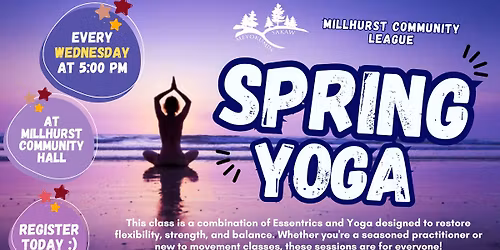Spring Yoga Sessions May 6 - June 24 | Drop-ins Welcome
