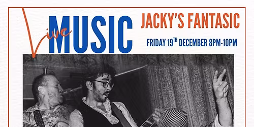 Smooth Sundays Live Music with Jacky's Fantastic 19.12.25