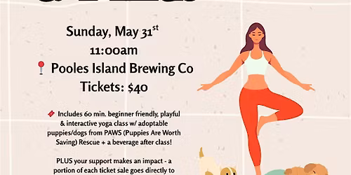 Pups, Poses & Pints with PAWS (Puppies Are Worth Saving) Rescue
