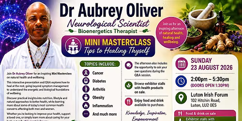 LIVE DR AUBREY OLIVER MINI MASTERCLASS  TIPS TO HEALING THYSELF