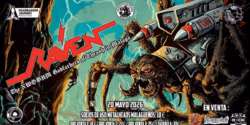 RAVEN leyenda del NWOBHM en Malaga