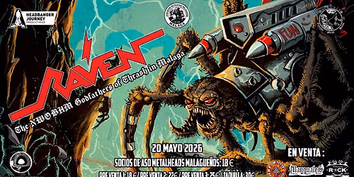 RAVEN leyenda del NWOBHM en Malaga