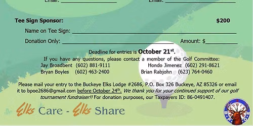 34th Annual Gregersen Open Golf Tournament - Sat, Nov 7