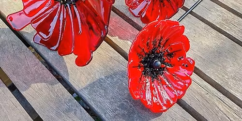 Fused Glass Art Poppies and Garden Flowers- Craft Course