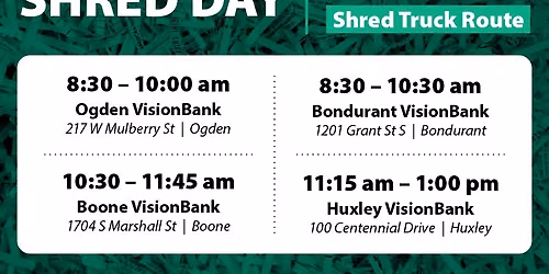 VisionBank Shred Day - Boone S. Marshall
