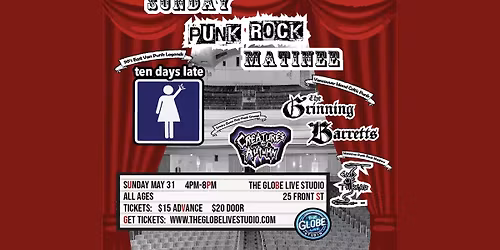 Sunday Punk Rock Matinee at The Globe