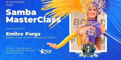 Samba MasterClass z Emilce Parga z G.R.E.S. Paraiso de Tuiuti
