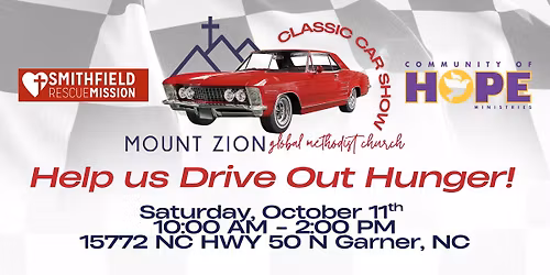 "Drive Out Hunger" Car Show and Food Drive