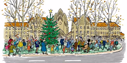 Juletr\u00e6st\u00e6nding p\u00e5 Bispebjerg Torv