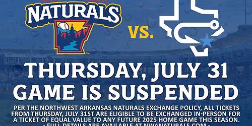 Northwest Arkansas Naturals vs. Corpus Christi Hooks