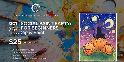 Social Paint Party for Beginners | Sip & Paint