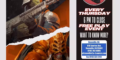 RSVL: Warhammer 40K K*ll Team: Free Play Event!
