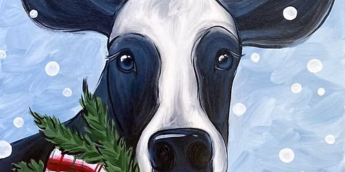 Sip & Paint 'Holiday Cow' with us!