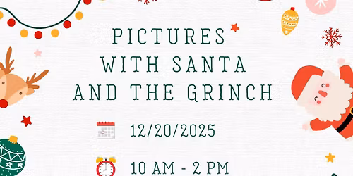Annual Pictures with Santa and the Grinch 