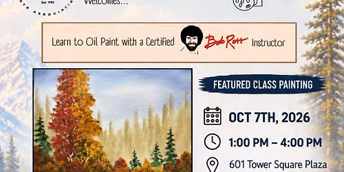 Bob Ross\u00ae Oil Painting Class \u2013 Autumn Reflections