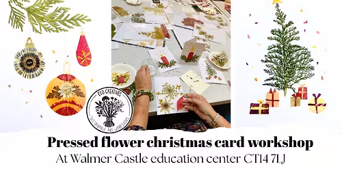 Pressed flower Christmas card workshop