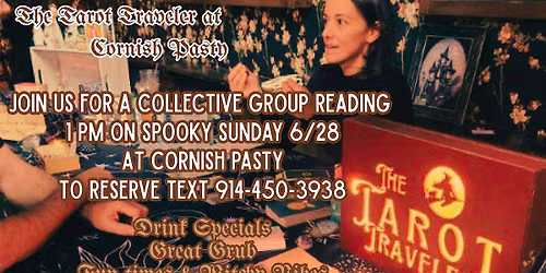 Spooky Sunday Group Tarot Reading at Cornish Pasty