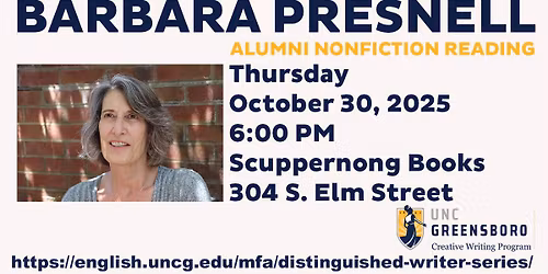 Barbara Presnell Alumni Nonfiction Reading