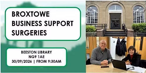 Free Business support surgery - Beeston, Broxtowe