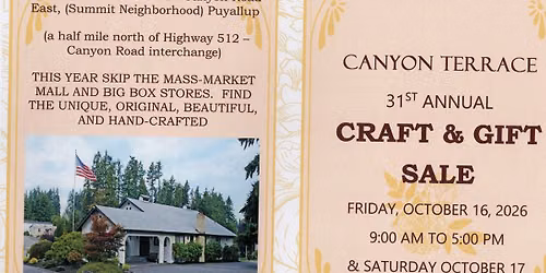 Canyon Terrace 31st Annual Craft & Gift Sale