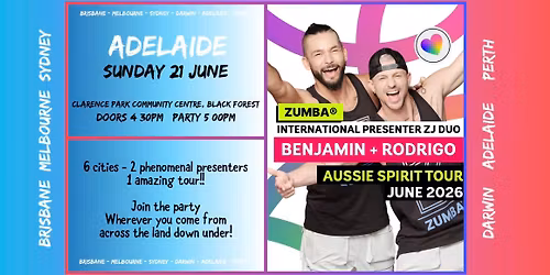 Aussie Spirit Tour - Adelaide - Zumba Party Class with ZJ's Benjamin & Rodrigo